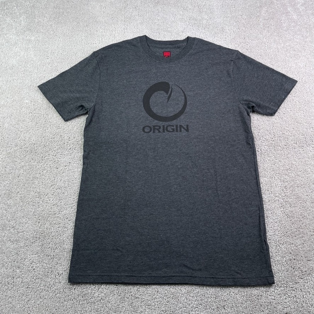 Origin‎ Shirt Mens Medium Grey Core Tee Logo Made in Maine USA